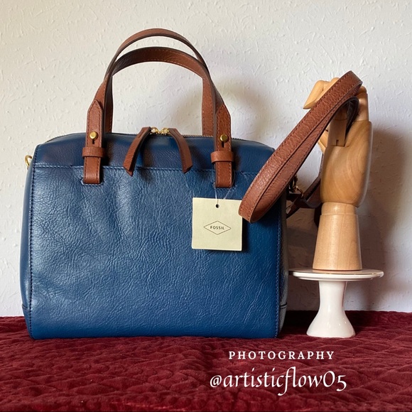 NEW! Fossil Twilight Leather Rachel Satchel - Picture 5 of 12
